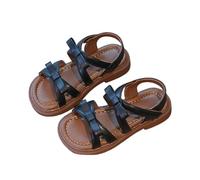 Allbestop Sandale Fille Sandales Exquises pour Filles Confort Estival avec Semelle Souple et Design Élégant pour Activités Quotidiennes et Loisirs(Noir,22)