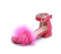 Allbestop Sandale Fille Sandales pour Filles Élégantes et Habillées Idéales pour Fêtes et Occasions Spéciales Élégance Confort Jeunes Filles Prêt à Estival(Rouge,32)