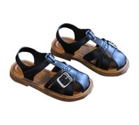 Allbestop Sandale Garcon Sandales Pratiques pour Tout-Petits Hommes Chaussures d'Extérieur Confortables Semelles Souples Modèles Quotidien Sandales de Plage Faciles à Ajuster et À Sandale(Noir,22)