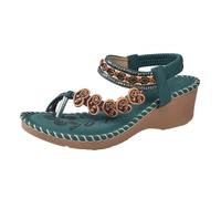 Allbestop Sandale Orthopedique Sandales Féminines Polyvalentes Pour L’ Été Avec Bout Ouvert Et Élastique Enfiler Et Talon Compensé Moyen Parfaites Pour Loisirs Vacances Promesse De Confort Style Estiv