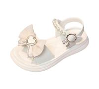 Allbestop Sandales Confort Fille, Nu Pieds Fille Été Chaussures Princesse Claquette Orthopédique Chaussures pour Enfants Sandales de Sport(Blanc,33)