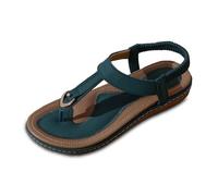 Allbestop Sandales Été Confortable Femme, Tong Femme Cuir Sandales à Plate-Forme Pantoufles Été Fille Fleur Chaussures Chausson pour Piscine de Plage d'Été(Vert,39)
