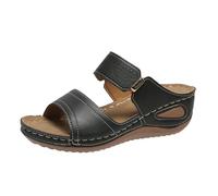 Allbestop Sandales Femme Compensées Été Été Nouvelle Grande Sandales À Talons Compensés Décor Métal Poisson Bouche Une Ligne Pour Femmes(Vert,38)