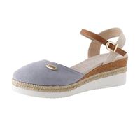 Allbestop Sandales Femme Confort Sandales Espadrilles Espagnoles pour Femmes - Chaussures Durables et Vegan. Style Classique, Tige en Toile Biologique, Semelle Intérieure Confortable,(Gris,40)