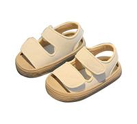 Allbestop Sandales Fille, Nu Pieds Fille Été Confortable Chaussures Princesse Chaussures Orthopédique Chaussure Enfant Confort Pied Large Sandales de Sport(Blanc,21)