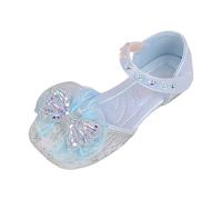 Allbestop Sandales Filles à Bout Ouvert Enfants, Chaussures Orthopédiques Filles Chaussure Princesse Sandales et Nu-Pieds Fille Rome Flat Slope Talons Escamotées Fille Peep Toe(Bleu ciel,32)