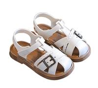 Allbestop Sandales Garçon Sandales Pratiques pour Tout-Petits Hommes Chaussures d'Extérieur Confortables Semelles Souples Modèles Quotidien de Plage Faciles à Ajuster et À Sandale Garcon(Blanc,31)