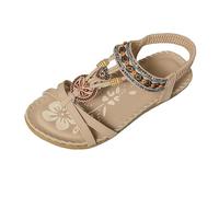 Allbestop Sandales Mode pour Femme, Plates Femme Sandales Bouche de Poisson Chaussure Pied Extra Large Chaussures Années Chaussure Été Antidérapantes D'Été, de Plage et(Beige,41)