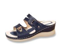 Allbestop Sandalettes Femme Sandales d'Été Féminines à Bout Ouvert Pantoufles Confortables pour la Plage Chaussures Décontractées à Enfiler Rapidement(Bleu marine,38)