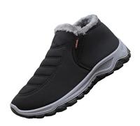 Allbestop Santiag Femme, Ant Bottines Confortable Bottes de Neige Femme Bottines à Lacets Cuir d'Hiver Femmes Bottes Imperméables Remonte Chaussure(Noir,40)