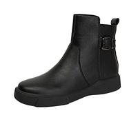 Allbestop Santiag Femme, Bottine Femme Talon Bottes Mi-Mollet à Bout Pointu pour Chelsea Boots Damen Bottes Neige Botas à Plateforme de Talon Carré Para Mujer(Noir,38)
