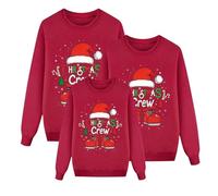 Allbestop Sapin de Noel Pull Mode, Pyjama Famille Pull One Piece Ensemble Bebe Noel Costume Femme Tunique Femme Hiver Vêtements Homme(Rouge,M)