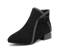 Allbestop Talon Femme, Bottes Cowboy Femme Elégantes Bottines Mollets Larges Western Boots Botte Moto Chelsea Boots Damen Chaussures de Neige Sorel(Noir,39)