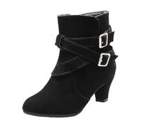 Allbestop Talon Femme, Bottines Orthopédiques Femm Bottes Punk pour Femme Women's Winter Snow Boots Chaussures de Neige Chaussures Hiver(Noir,40)