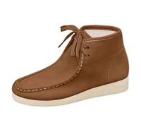 Allbestop Talon Femme, Bottines Punk à Lacets Femme Bottes Chaussettes Women Snow Boots Bottes de Neige Chaussure Remonte(Marron,40)