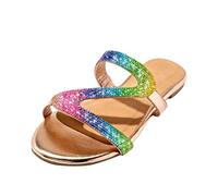 Allbestop Tongs Femme Noir,Coffret Moscow Mule Claquette Piscine Pantoufle Garcon Chaussons Cuir Cirage Noir Chaussure Cuir Générique Sandale Femme Confortable Été (Multicolore,41)
