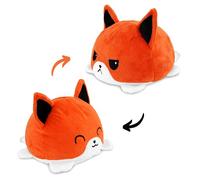 AllBlue Flip Peluche | Design réversible | Cadeau mignon pour enfants | Peluche douce avec ambiance changeable | Simplement tapoter avec 2 émotions dans le mauvais et l'amour (renard)