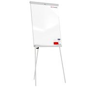 ALLboards Chevalet de Conférence 100x70cm sur Trépied, Hauteur Réglable, Tableau Blanc Magnétique Effaçable à Sec