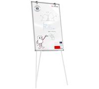 ALLboards Chevalet de Conférence 90x60cm argenté + ACCESSOIRES, Tableau Blanc Magnétique Effaçable à Sec