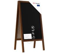 ALLboards Chevalet Stop Trottoir avec Cadre en Bois Laqué 100x50cm, Chevalet Ardoise