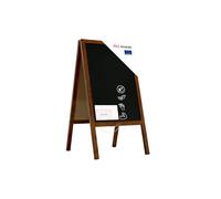 ALLboards Chevalet Stop Trottoir avec Cadre en Bois Laqué 118x61cm, Chevalet Ardoise
