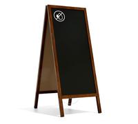 ALLboards Chevalet Stop Trottoir avec Cadre en Bois Laqué 150x61cm, Chevalet Ardoise