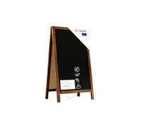 ALLboards Chevalet Stop Trottoir avec Cadre en Bois Laqué 78x44 cm, Chevalet Publicitaire