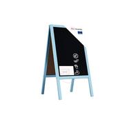 ALLboards Chevalet Stop Trottoir avec Cadre en Bois Laqué Bleu 118x61cm, Chevalet Ardoise