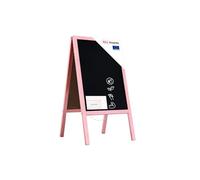 ALLboards Chevalet Stop Trottoir avec Cadre en Bois Laqué Rose 118x61cm, Chevalet Ardoise
