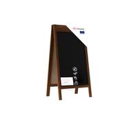 ALLboards Chevalet Stop Trottoir Cadre Supérieur Large avec Cadre en Bois Laqué 100x60cm, Chevalet Ardoise