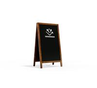 ALLboards Chevalet stop-trottoir étanche 78×44 cm cadre CLASSIC BRUN, Chevalet Publicitaire