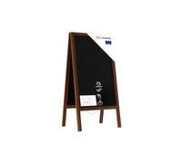 ALLboards Chevalet Stop Trottoir Etanche avec Cadre en Bois Laqué 100x60cm, Chevalet Ardoise