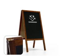 ALLboards Chevalet Stop Trottoir Exterieur avec Cadre en Bois Laqué 118x61cm, Chevalet Ardoise, Tableau publicitaire extérieur
