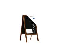 ALLboards Chevalet Stop Trottoir Exterieur avec Cadre en Bois Laqué 118x61cm, Chevalet Ardoise, Tableau publicitaire extérieur