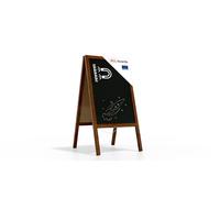 ALLboards Chevalet Stop Trottoir Magnétique avec Cadre en Bois Laqué 118x61cm, Chevalet Publicitaire