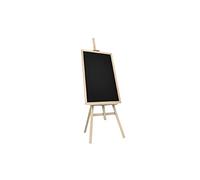ALLboards Chevalet sur Trépied avec Cadre en Bois de Hêtre 145 cm + Tableau à Craie Noir avec Cadre en Bois de Hêtre 70x50cm