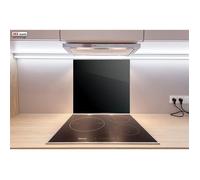 ALLboards Crédence Fond de Hotte en Verre Trempé 60x65cm Style Noir Sombre, Crédence de Cuisine Tout Support, Décoration de Cuisine, Protection contre les Graisses et Projections d’Eau