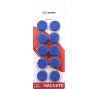 ALLboards MSB20/10 ALLboards aimant bleu, plastique Ø 2,0 x 0,6 cm, 10 pcs.
