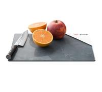 ALLboards Planche à Découper & Plateau en Verre 30x20cm avec Motif Anthracite Marbre