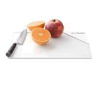 ALLboards Planche à Découper & Plateau en Verre 30x20cm BLANCHE