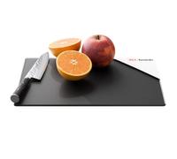 ALLboards Planche à Découper & Plateau en Verre 30x20cm Style Noir Sombre