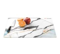 ALLboards Planche à Découper & Plateau en Verre 50x40cm avec Motif Anthracite Marbre Or