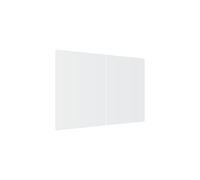 ALLboards Plaque de Protection en Verre Trempé Universel et Multifonction - 2 pièces 52x30cm Blanc PREMIUM SUPERWHITE, Planche à Découper, Plateau en Verre
