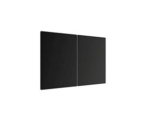 ALLboards Plaque de Protection en Verre Trempé Universel et Multifonction - 2 pièces 52x30cm Style Noir Sombre, Planche à Découper, Plateau en Verre