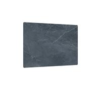 ALLboards Plaque de Protection en Verre Trempé Universel et Multifonction 60x52cm avec Motif Marbre Gris Anthracite, Planche à Découper, Plateau en Verre