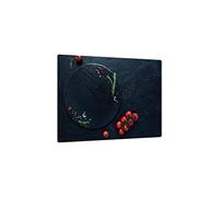 ALLboards Plaque de Protection en Verre Trempé Universel et Multifonction 60x52cm avec Motif Tomates Roche Pierre, Planche à Découper, Plateau en Verre