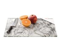 ALLboards Plaque de Protection en Verre Trempé Universel et Multifonction - Planche à Découper & Plateau en Verre 30x40cm avec Motif BOIS FOSSILE