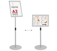 ALLboards Porte affiche A3 OWZ avec cadre en aluminium argenté