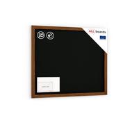 ALLboards Tableau à Craie Noir avec Cadre en Bois Laqué 100x80cm, Tableau Noir