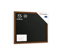 ALLboards Tableau à Craie Noir Etanche avec Cadre en Bois Laqué 100x80cm, Tableau Noir Exterieur
